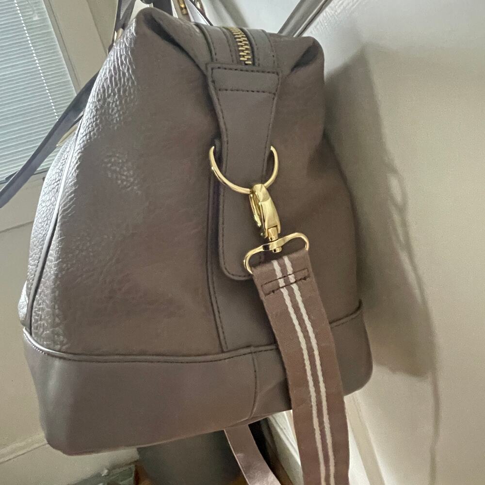 DKNY Rapture Weekender Boarding Bag in Taupe Faux Leather - Picture 8 of 16